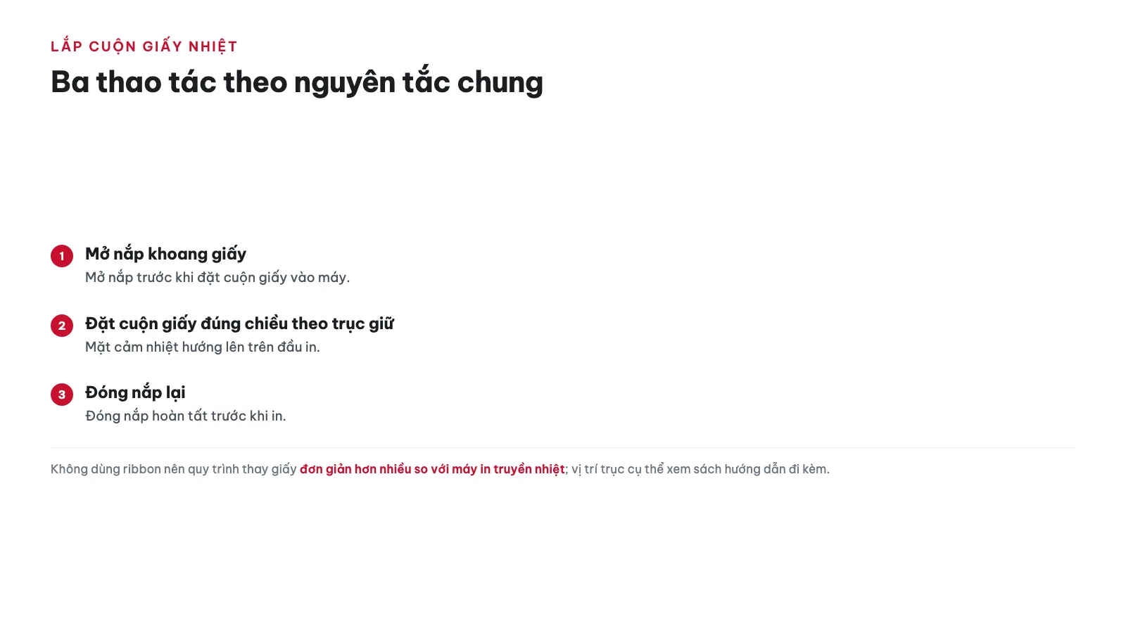 Hướng dẫn sử dụng Máy in nhãn Brother TD-2020 15 Cách lắp cuộn giấy nhiệt vào máy như thế nào?