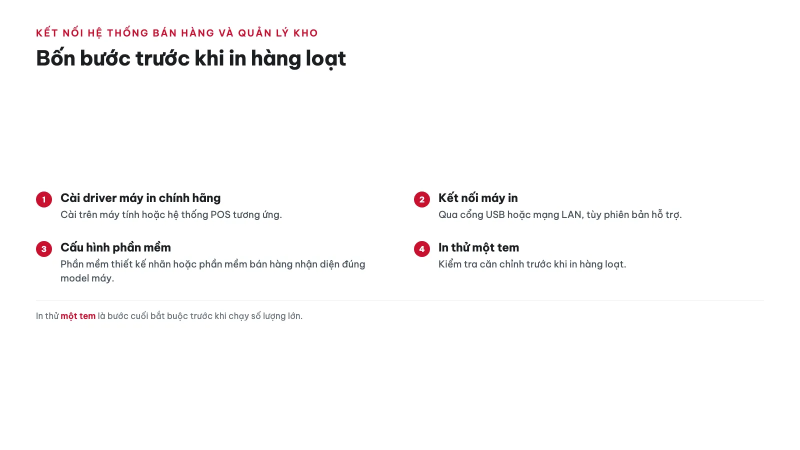 Hướng dẫn sử dụng Máy in nhãn Brother TD-2020 16 Kết nối máy với hệ thống bán hàng/quản lý kho như thế nào?
