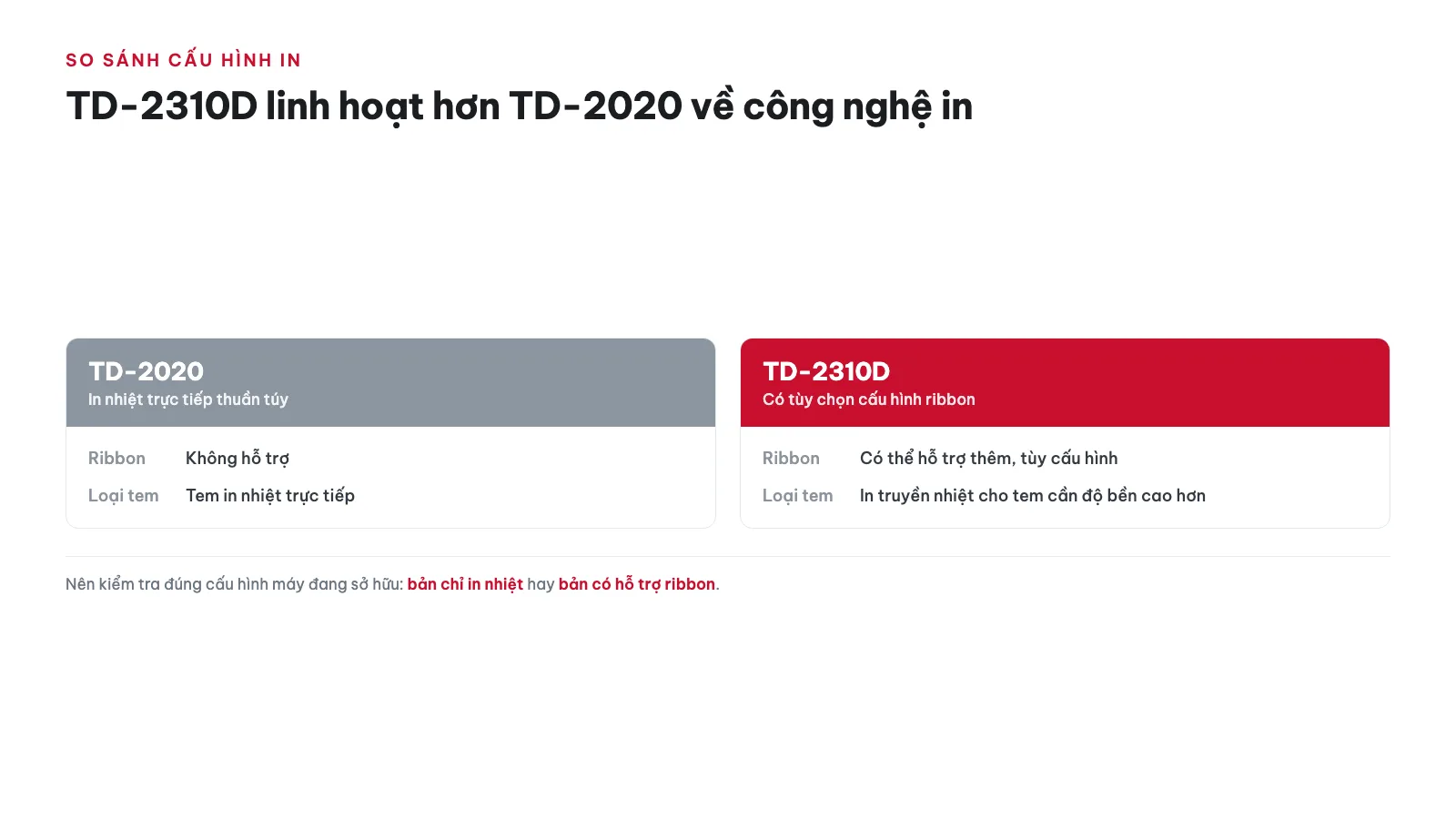 Hướng dẫn sử dụng Máy in nhãn Brother TD-2310D 14 TD-2310D có điểm gì khác so với TD-2020?