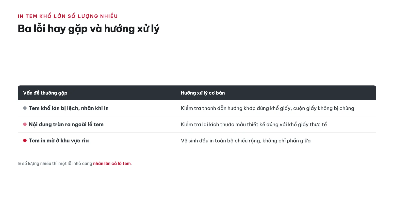 Hướng dẫn sử dụng Máy in nhãn Brother TD-4410D 16 Cần lưu ý gì khi in tem khổ lớn số lượng nhiều?