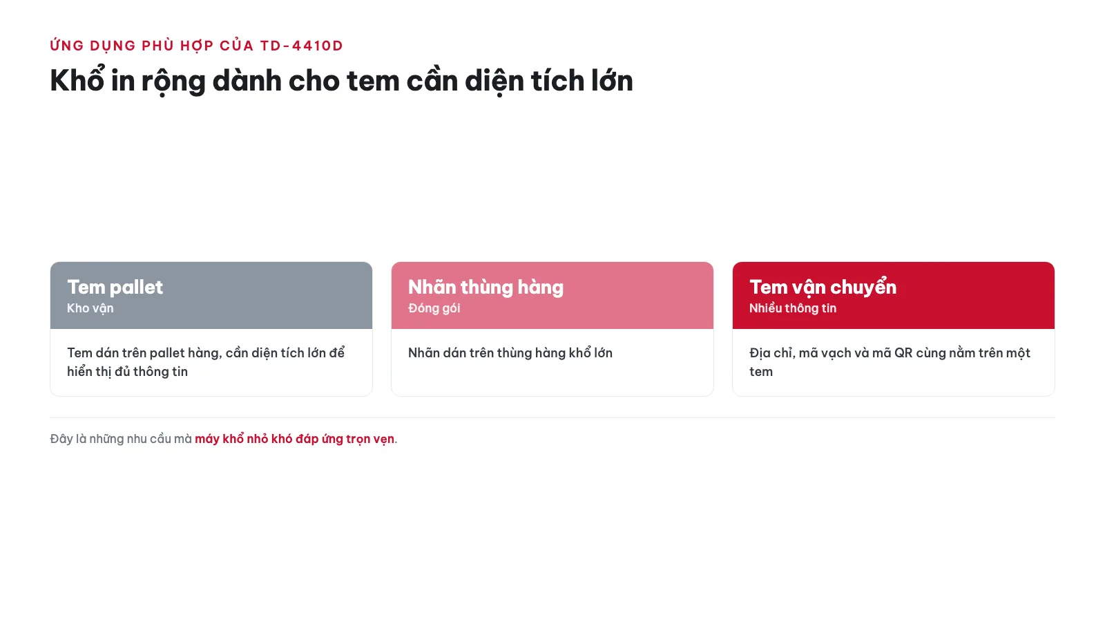 Hướng dẫn sử dụng Máy in nhãn Brother TD-4410D 13 TD-4410D phù hợp với ứng dụng nào?