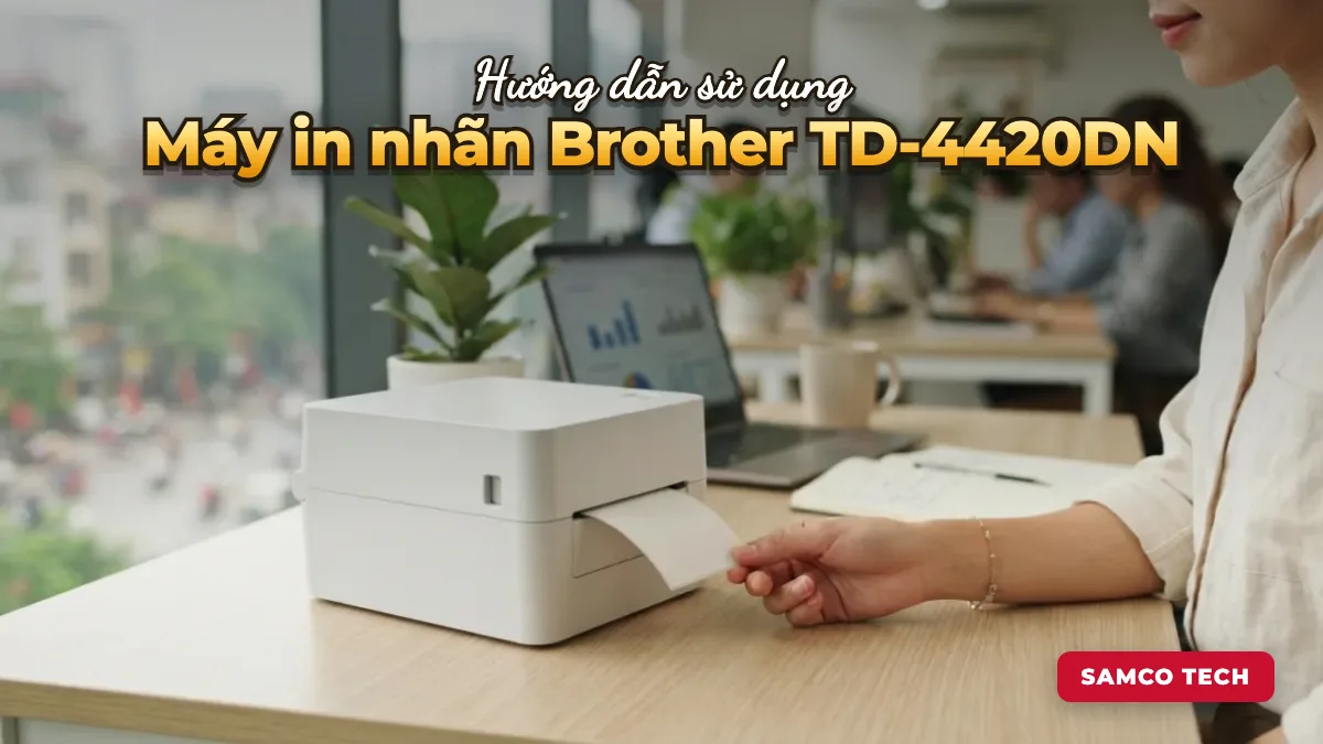 Ảnh minh hoạ: Hướng dẫn sử dụng Máy in nhãn Brother TD-4420DN