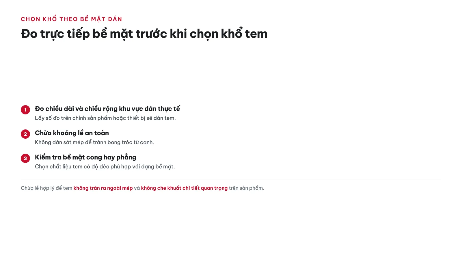 Làm sao chọn đúng kích thước theo bề mặt dán thực tế? — kích thước tem nhãn phổ biến & cách chọn