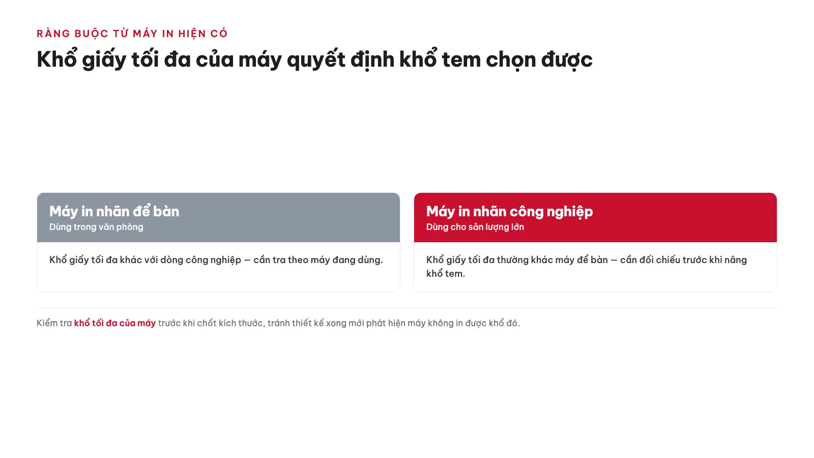 Máy in nhãn hiện có ảnh hưởng đến lựa chọn kích thước tem thế nào? — kích thước tem nhãn phổ biến & cách chọn