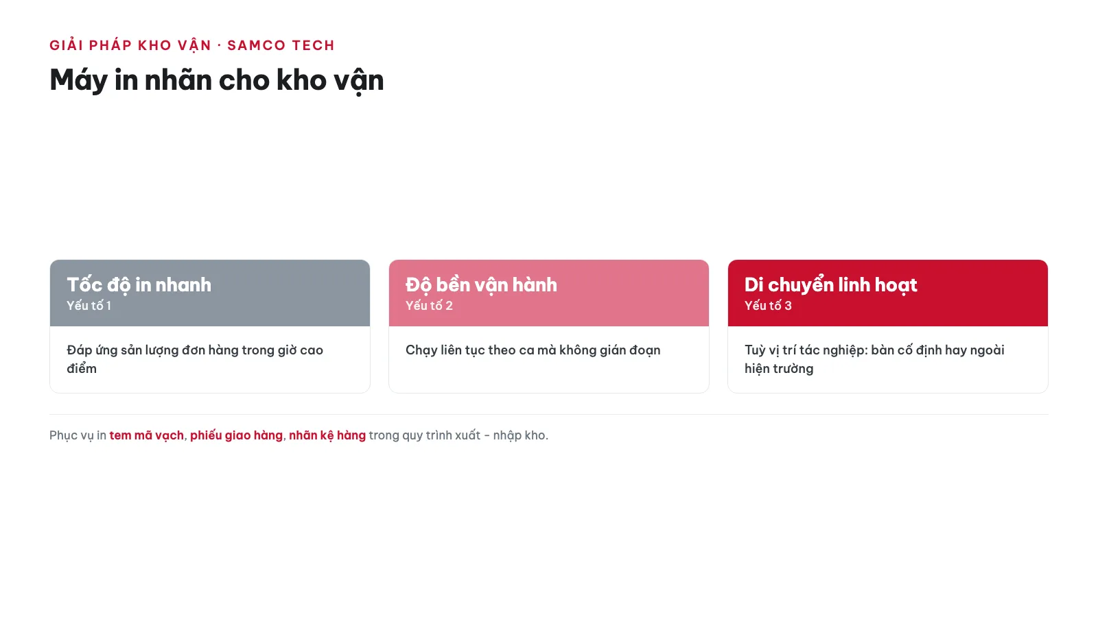 Máy in nhãn cho Kho vận 12 Máy in nhãn cho Kho vận