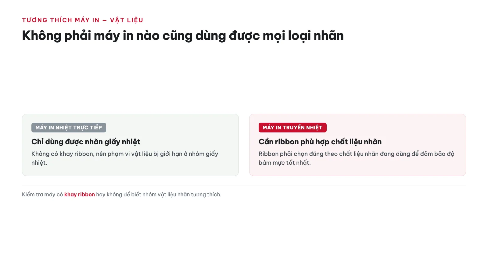 Máy in nào tương thích với từng loại nhãn? — [mới] nhãn in là gì? phân loại & cách chọn