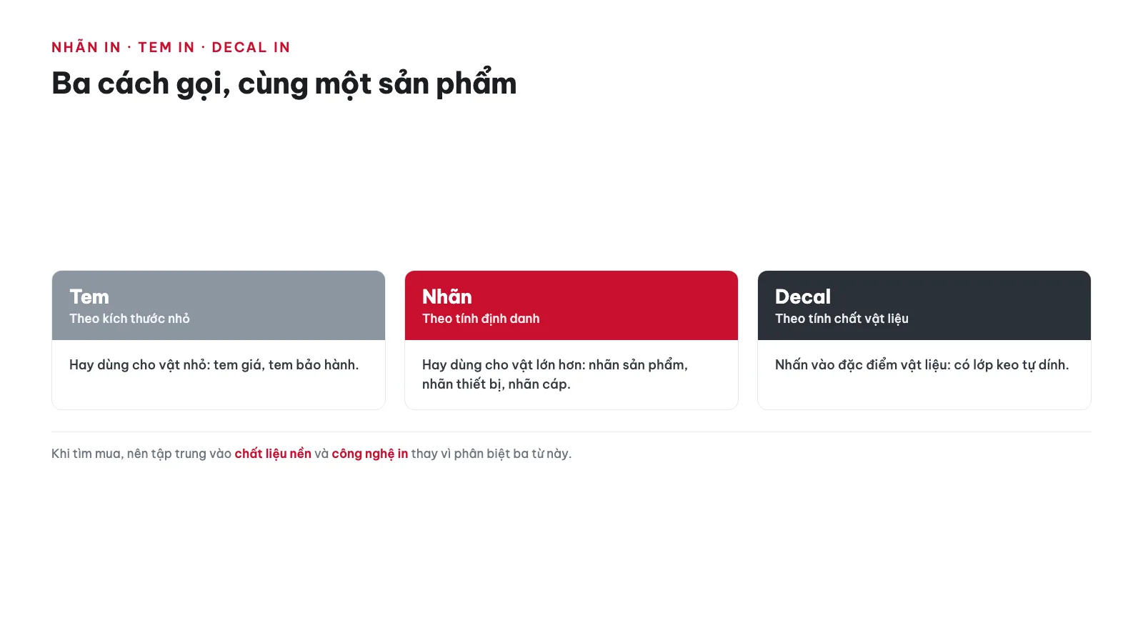Nhãn in khác gì so với tem/decal thông thường? — [mới] nhãn in là gì? phân loại & cách chọn