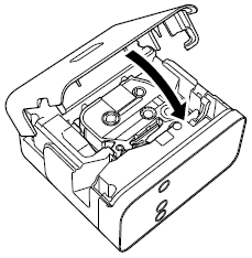 Vị trí lắp cassette TZe trong Brother PT-P700