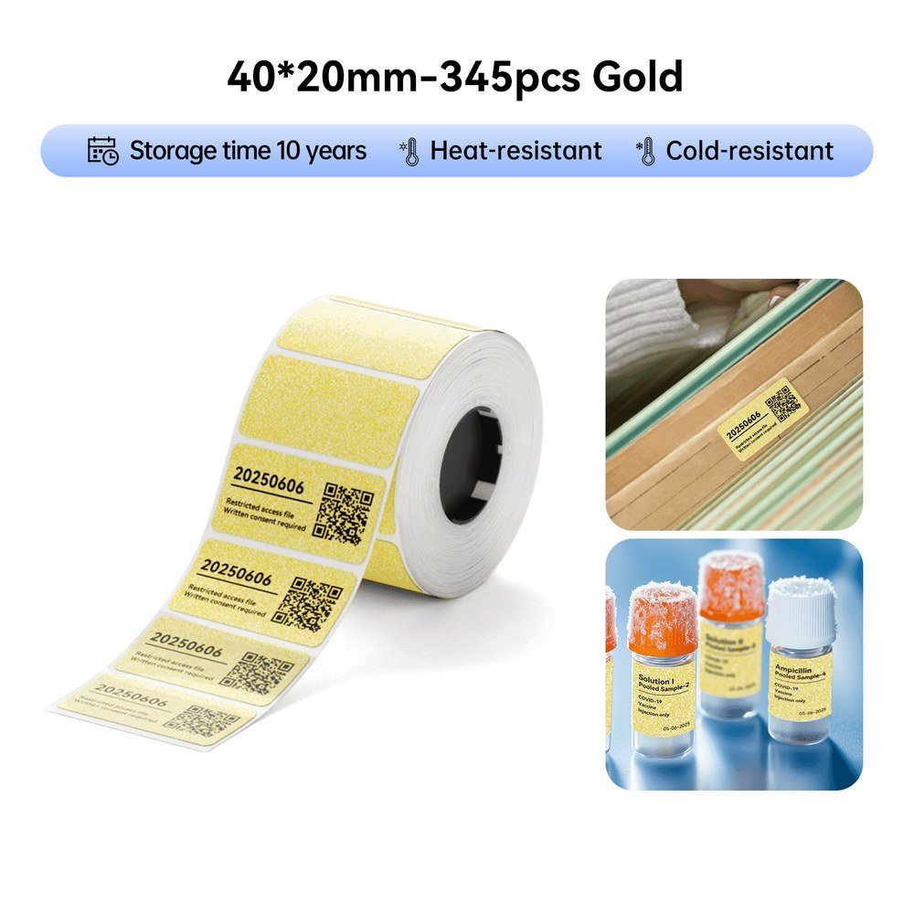 Nhãn truyền nhiệt Niimbot cho máy M2, M3 7 Nhãn truyền nhiệt Niimbot bạc, vàng, hologram cho máy M2, M3 - ảnh 3