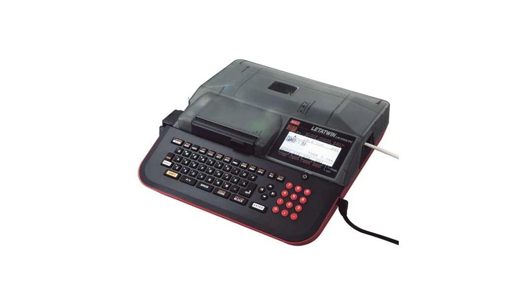 Máy in đầu cốt MAX LM-550A3/PC nắp trong suốt, bàn phím và màn hình