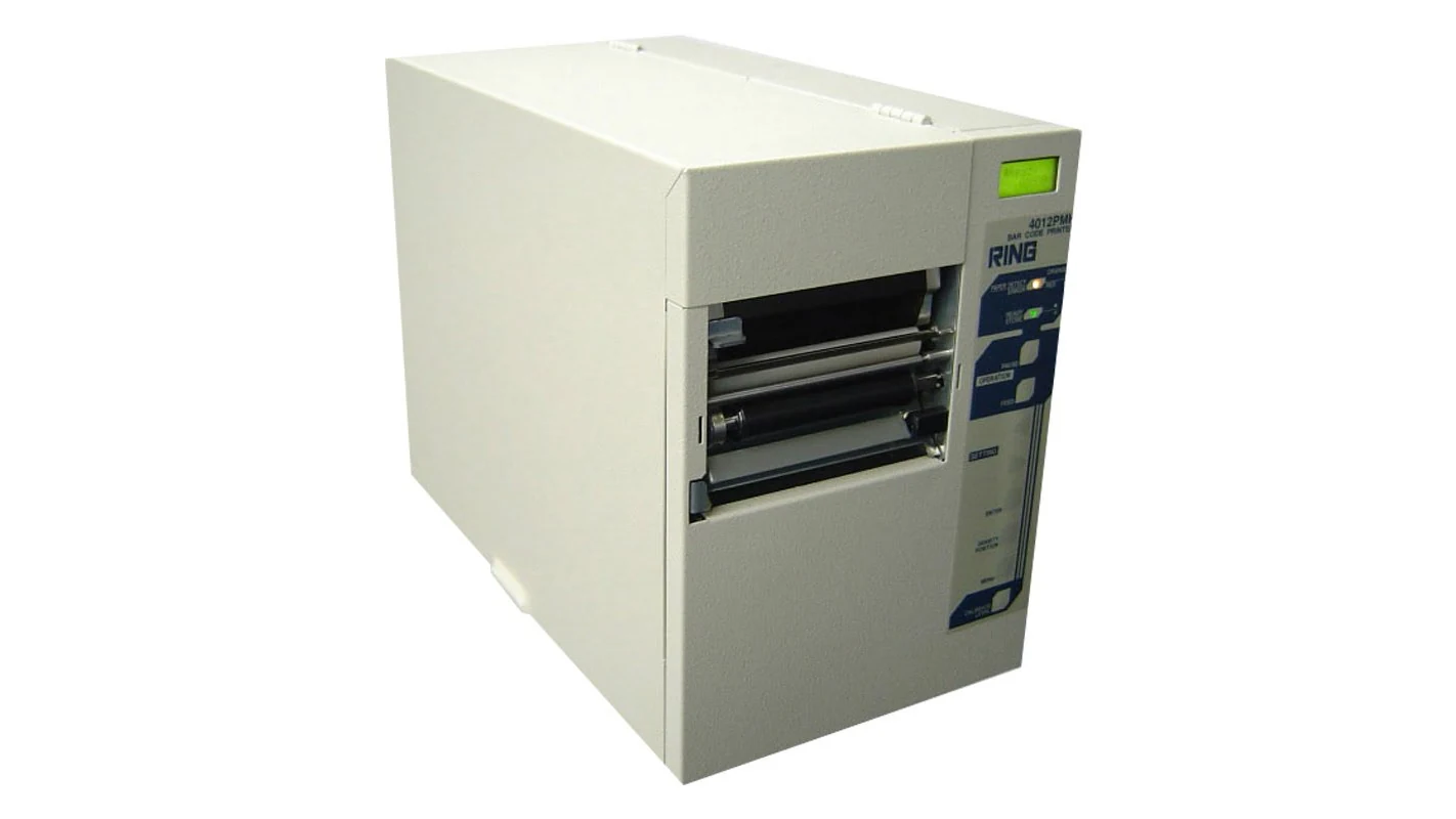 So sánh máy in mã vạch công nghiệp: Brother TJ, RING hay Zebra 15 Máy in mã vạch công nghiệp RING 4012PMH vỏ thép màu trắng