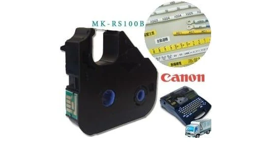 Canon MK1500 vs MK5000: nên chọn máy in ống nào? 12 Cassette ruy băng Canon MK-RS100B dùng cho máy in ống MK1500, MK2500