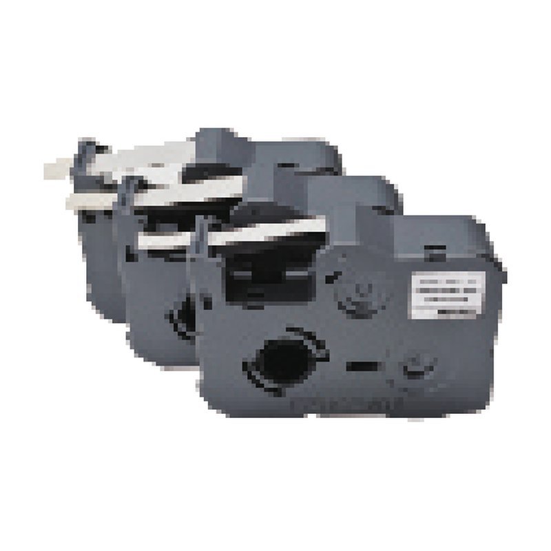 Nhãn băng Supvan TP-L125YE 12mm nền vàng chữ đen 1 Nhãn băng Supvan TP-L065WE 6mm nền trắng chữ đen